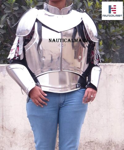 زي خيالي من Nautical-Mart ليدي ستيل آرمور، دعامات كاملة، بولدرون، جورجيت، كيراس in Kuwait