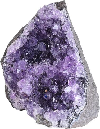 AMOYSTONE فئة A جمشت كريستال عنقود كوارتز خام صغير 1-2 رطل البرازيل أرجواني غير منتظم غير مصقول، ديكور المنزل in Kuwait