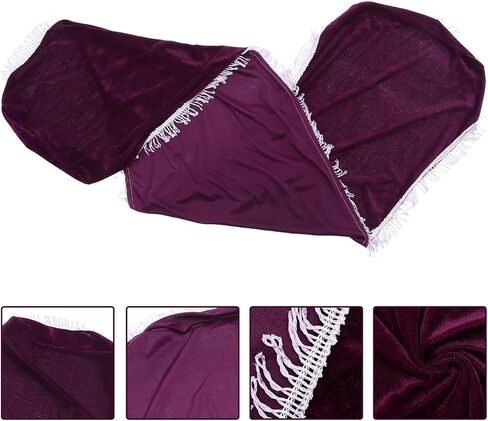 غطاء غبار SUPVOX البنفسجي Pleuche Guzheng مع شرابة قماش Guzheng القديم الواقي للآلات الشعبية ديكور مرن للسفر والتخزين in Kuwait