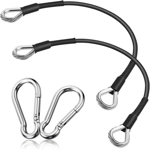 10" Gym Cable Extension, 2 Pcs Replacement Cable Machine Accessories Compatible with Home Gym Accessories Fitness Extension Rope Attachment for LAT/Tricep Pull Down, Leg Extensions Machine in Saudi Arabia