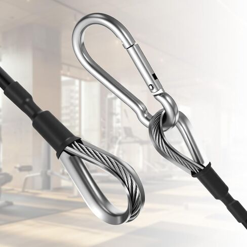 10" Gym Cable Extension, 2 Pcs Replacement Cable Machine Accessories Compatible with Home Gym Accessories Fitness Extension Rope Attachment for LAT/Tricep Pull Down, Leg Extensions Machine in Saudi Arabia