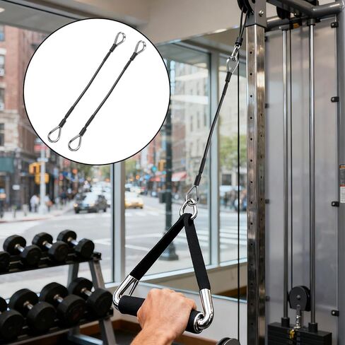 10" Gym Cable Extension, 2 Pcs Replacement Cable Machine Accessories Compatible with Home Gym Accessories Fitness Extension Rope Attachment for LAT/Tricep Pull Down, Leg Extensions Machine in Saudi Arabia