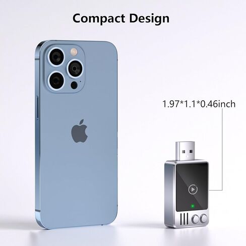 محول CarPlay لاسلكي صغير - يحول CarPlay/Android Auto السلكي إلى لاسلكي - محول التوصيل والتشغيل - واي فاي ثنائي النطاق لأداء سريع ومستقر، اتصال سلس لمحول تشغيل السيارة in Kuwait