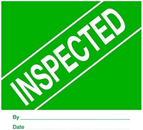 4" x 4" Inspected Labels — Inspection Labels, 500/Roll in Saudi Arabia