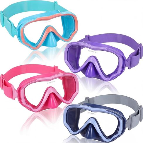 Flutesan 4 Pcs Kids Youth Swim Goggles with Nose Cover Silicone Goggles View Clear Waterproof for Snorkeling Diving Swimming in Saudi Arabia