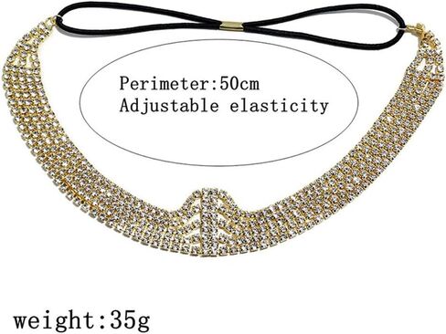 DouuYuhet Gold Head Chain for Women Girls Vintage Crystal Headpieces Boho Festival Egyptian Renaissance Head Chain Headpiece for Wedding Prom Birthday Party in Saudi Arabia