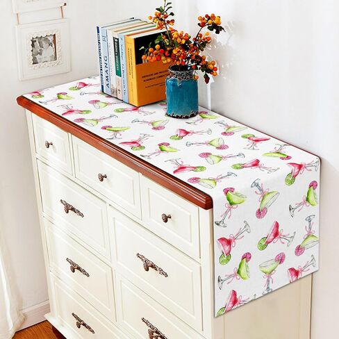 Vohado Margarita Table Runner Margs and Matrimony Party Decorations Bachelorette Cocktail Birthday Supply Dining Room Home Kitchen Island Decor (13" x 72") in Saudi Arabia