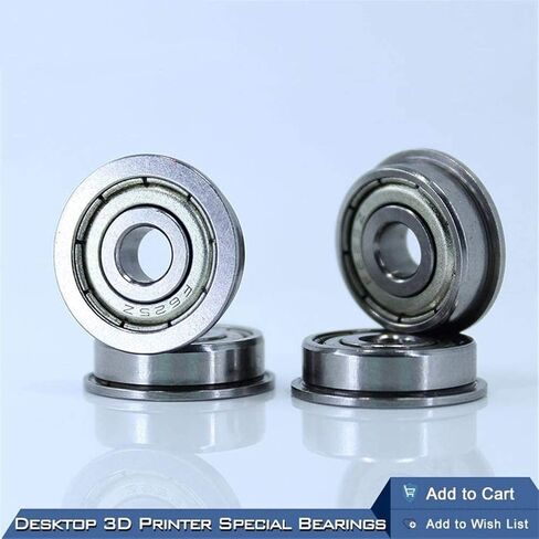 TMP1105 محامل كروية شفة للطابعة المكتبية ثلاثية الأبعاد محمل جلبة خاص F625ZZ 5X16X5mm F625 لأجزاء Kossel Prusa i3 in Saudi Arabia