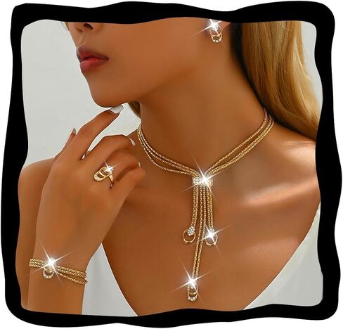 مجموعة مجوهرات UniCra Gold مجموعات مكتنزة أقراط أقراط مجموعة أزياء الأزياء المجوهرات الأزياء للنساء in Saudi Arabia