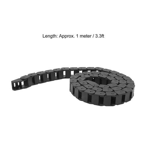 Black Nylon Cable Chain 10mm x 15mm(Inner H x Inner W) End Connectors Wire Carrier Cable Carrier Electronic Equipment in Saudi Arabia