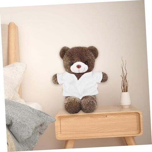 Plush Bear Robe Dolls Adorable Mini Doll Clothes for Dress Up Soft Bath Robe and Playtime Fun in Saudi Arabia