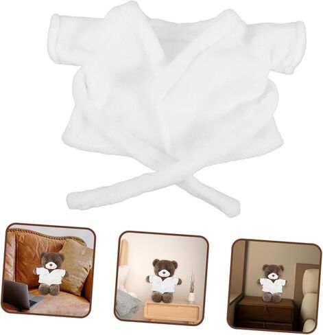 Plush Bear Robe Dolls Adorable Mini Doll Clothes for Dress Up Soft Bath Robe and Playtime Fun in Saudi Arabia