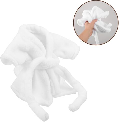 Plush Bear Robe Dolls Adorable Mini Doll Clothes for Dress Up Soft Bath Robe and Playtime Fun in Saudi Arabia