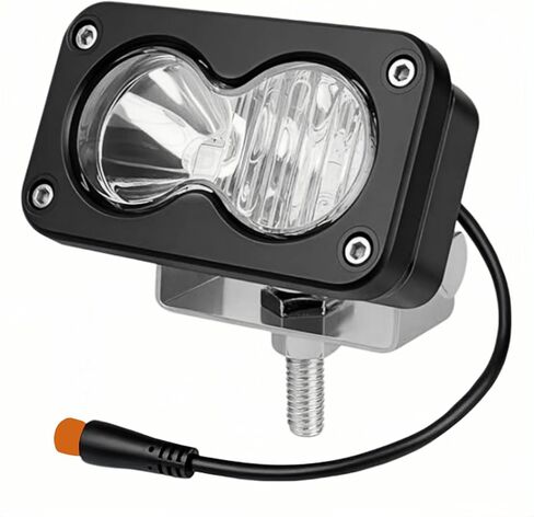 طقم المصابيح الأمامية LED للتوصيل والتشغيل متوافق مع Q20 Ebike مقاوم للماء، 20 وات، موصل 3 دبابيس عالمي 12 فولت - 60 فولت للدراجات الكهربائية والدراجات النارية والمركبات ATV in Kuwait