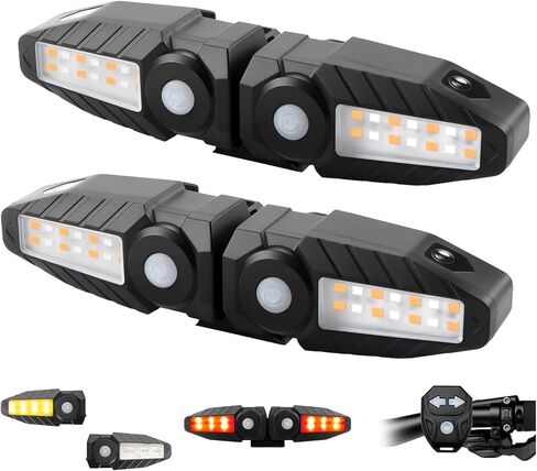 Bike Turn Signals with Projector 5 Modes USB Rechargeable Bike Tail Light Remote Control Waterproof Split Ebike Bicycle Turn Signals Front and Rear for Night Riding and Commuting Safety-4PCS in Kuwait