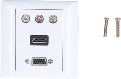 مقبس جداري للصوت والفيديو، دعم دقة 1080 بكسل، مادة ABS للتأثير، لتثبيت المسرح المنزلي HDTV 3D DVD in Kuwait