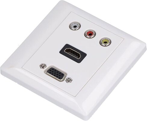 مقبس جداري للصوت والفيديو، دعم دقة 1080 بكسل، مادة ABS للتأثير، لتثبيت المسرح المنزلي HDTV 3D DVD in Kuwait