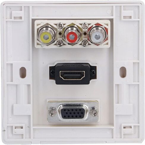 مقبس جداري للصوت والفيديو، دعم دقة 1080 بكسل، مادة ABS للتأثير، لتثبيت المسرح المنزلي HDTV 3D DVD in Kuwait