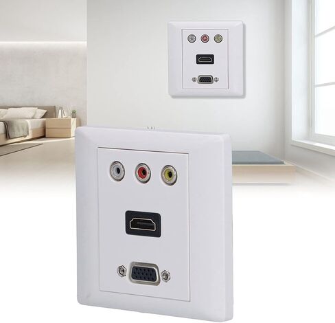 مقبس جداري للصوت والفيديو، دعم دقة 1080 بكسل، مادة ABS للتأثير، لتثبيت المسرح المنزلي HDTV 3D DVD in Kuwait
