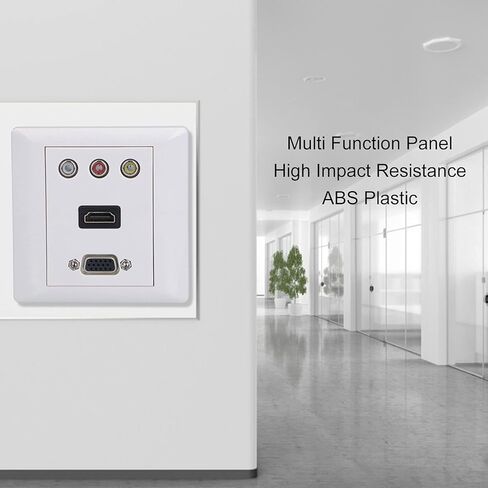 مقبس جداري للصوت والفيديو، دعم دقة 1080 بكسل، مادة ABS للتأثير، لتثبيت المسرح المنزلي HDTV 3D DVD in Kuwait