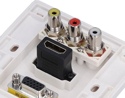 مقبس جداري للصوت والفيديو، دعم دقة 1080 بكسل، مادة ABS للتأثير، لتثبيت المسرح المنزلي HDTV 3D DVD in Kuwait