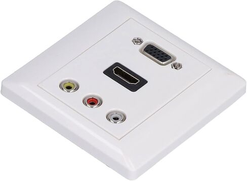 مقبس جداري للصوت والفيديو، دعم دقة 1080 بكسل، مادة ABS للتأثير، لتثبيت المسرح المنزلي HDTV 3D DVD in Kuwait