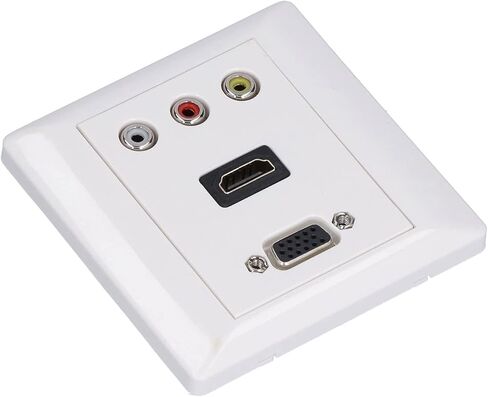 مقبس جداري للصوت والفيديو، دعم دقة 1080 بكسل، مادة ABS للتأثير، لتثبيت المسرح المنزلي HDTV 3D DVD in Kuwait