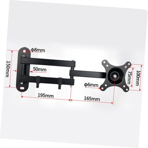 إطار حامل شاشة COHEALI للتلفزيون بشاشة LCD مقاس 10-27 بوصة ودعامة تثبيت على الحائط LED مقاس 10-27 بوصة باللون الأسود in Kuwait