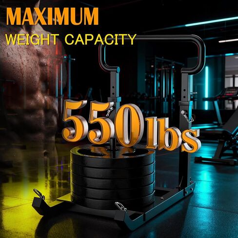 GanFindX Adjustable Weight Sled for Push & Pull Training, Heavy-Duty Fitness Sled with 5 Adjustable Handles, Improves Speed and Strength, Fits 1" & 2" Weight Plates in Kuwait