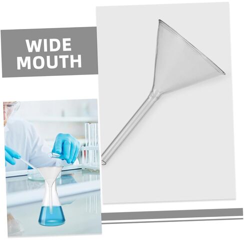 LIFKOME Glass Funnel for Laboratory Use Wide Mouth High Stability Triangle Filter for Filtration and Liquid Transfer Thermal Shock Easy to Clean in Saudi Arabia