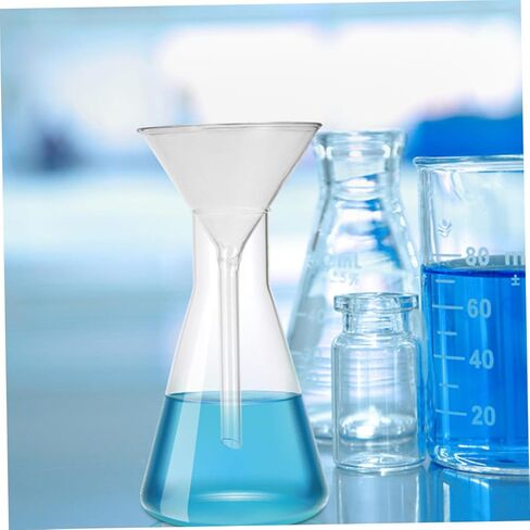 LIFKOME Glass Funnel for Laboratory Use Wide Mouth High Stability Triangle Filter for Filtration and Liquid Transfer Thermal Shock Easy to Clean in Saudi Arabia
