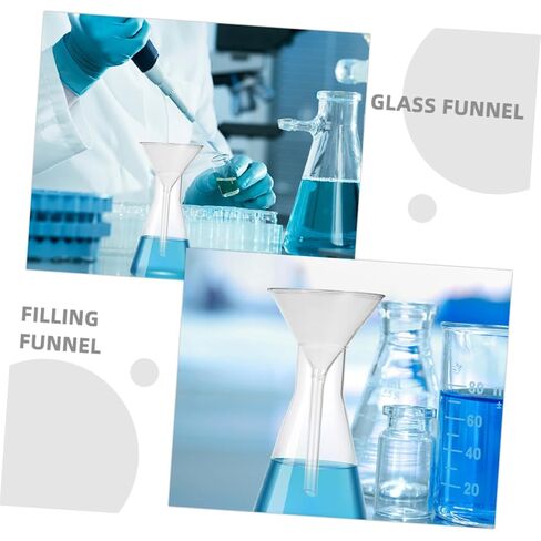 LIFKOME Glass Funnel for Laboratory Use Wide Mouth High Stability Triangle Filter for Filtration and Liquid Transfer Thermal Shock Easy to Clean in Saudi Arabia