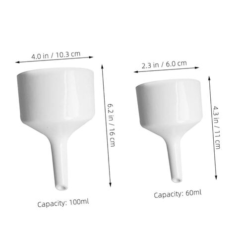 2Pcs Laboratory Filter Funnels Wide Mouth Funnels for Transferring Liquids Material Versatile Use for Experiments Efficient Storage in Saudi Arabia