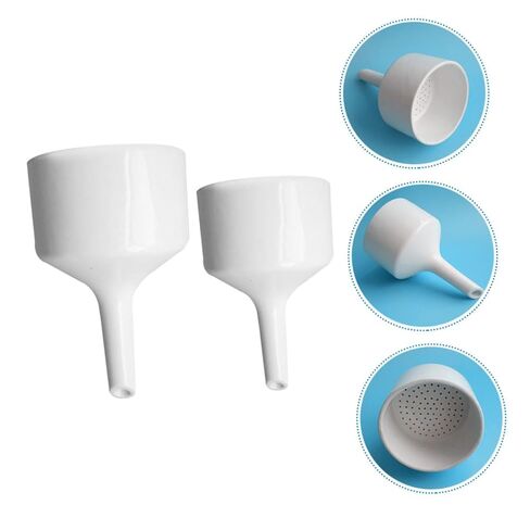 2Pcs Laboratory Filter Funnels Wide Mouth Funnels for Transferring Liquids Material Versatile Use for Experiments Efficient Storage in Saudi Arabia