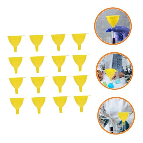 Zerodeko 16Pcs Laboratory Plastic Funnel Wide Mouth Scientific Funnels for Experiments Lightweight and Portable Design for Classroom and Home Use in Saudi Arabia