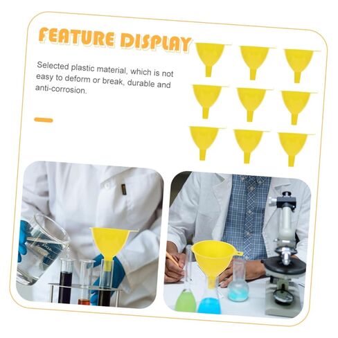 Zerodeko 16Pcs Laboratory Plastic Funnel Wide Mouth Scientific Funnels for Experiments Lightweight and Portable Design for Classroom and Home Use in Saudi Arabia