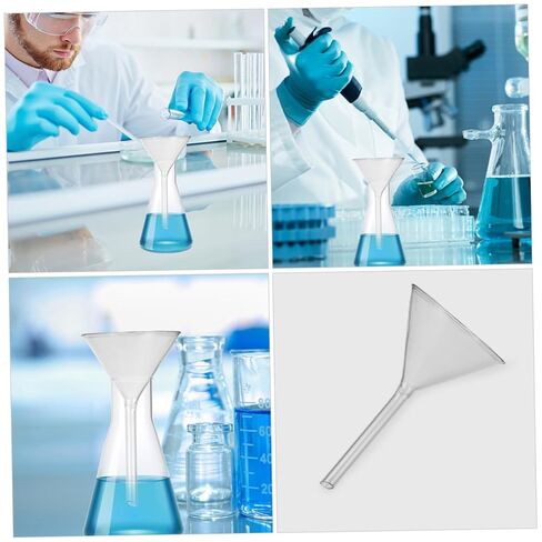 Cabilock Glass Funnel Wide Mouth for Laboratory Use High Stability Liquid Transfer Chemical Filtration Easy to Clean and Store in Saudi Arabia