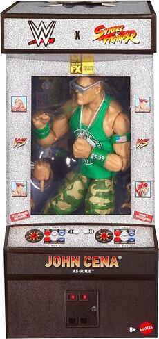 مجموعة WWE John Cena As Guile x Street Fighter Cross Over Mattel Elite Collection وملحقاتها، مجموعة ألعاب قابلة للتجميع مقاس 6 بوصات JLD73 in Saudi Arabia