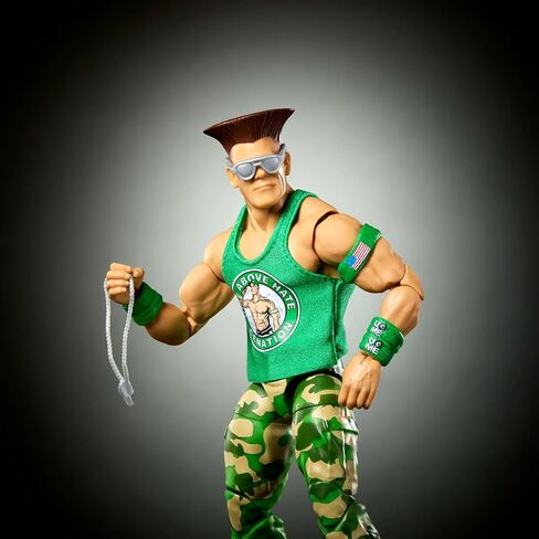 مجموعة WWE John Cena As Guile x Street Fighter Cross Over Mattel Elite Collection وملحقاتها، مجموعة ألعاب قابلة للتجميع مقاس 6 بوصات JLD73 in Saudi Arabia