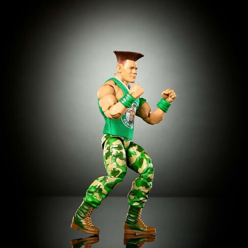 مجموعة WWE John Cena As Guile x Street Fighter Cross Over Mattel Elite Collection وملحقاتها، مجموعة ألعاب قابلة للتجميع مقاس 6 بوصات JLD73 in Saudi Arabia