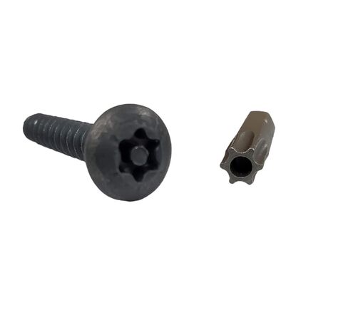 #14 (1/4 - inch) Tamper-Resistant Torx, Button Head, Sheet Metal Security Screw 3" (3 inch) - Bit Included - (100 Count in Box) in Saudi Arabia