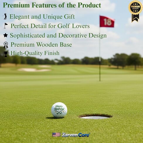 Golf Balls with Bamboo Stand – Premium Golf Gifts for Men and Women, Funny Golf Gifts, An Elegant Decorative Piece That Can Also Be Played on the Green, Made with Premium-Quality Materials in Saudi Arabia