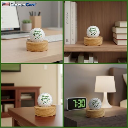 Golf Balls with Bamboo Stand – Premium Golf Gifts for Men and Women, Funny Golf Gifts, An Elegant Decorative Piece That Can Also Be Played on the Green, Made with Premium-Quality Materials in Saudi Arabia
