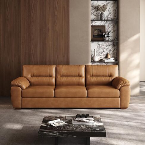 81 بوصة corduroysofa لغرفة المعيشة ثلاثة مقاعد أريكة مريحة ، أريكة النسيج ، منتصف القرن العتيق الشقة في غرفة الاجتماعات (الأخضر ، 81 بوصة) in Kuwait