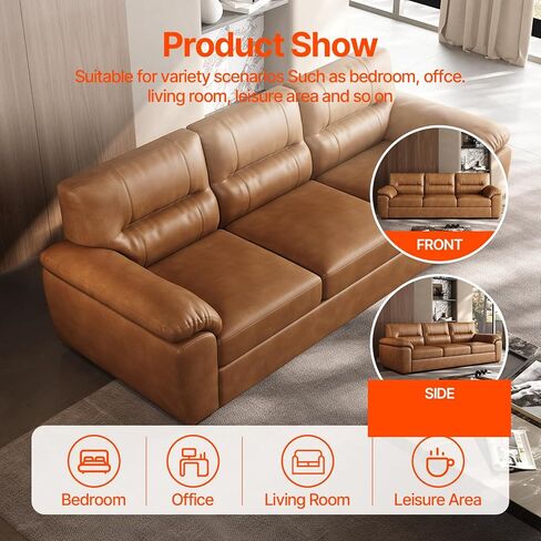 81 بوصة corduroysofa لغرفة المعيشة ثلاثة مقاعد أريكة مريحة ، أريكة النسيج ، منتصف القرن العتيق الشقة في غرفة الاجتماعات (الأخضر ، 81 بوصة) in Kuwait