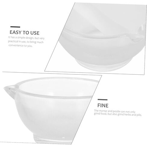 Ciieeo 1Set الزجاج الصلب والمدقة مجموعة أدوات طحن متعددة الوظائف المحمولة للتوابل والأعشاب ومستلزمات مختبر الطبخ in Saudi Arabia