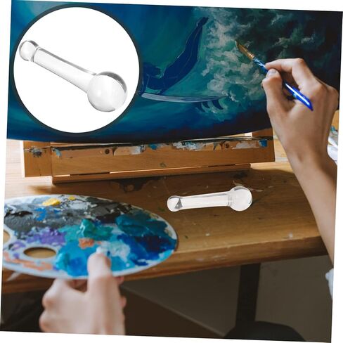 OSALADI Glass Muller for Grinding Mineral Pigments Portable Manual Paint Pestle for Artists Crystal Glass Painting Tool for Watercolor and Oil Paints for DIY Art Supplies in Saudi Arabia