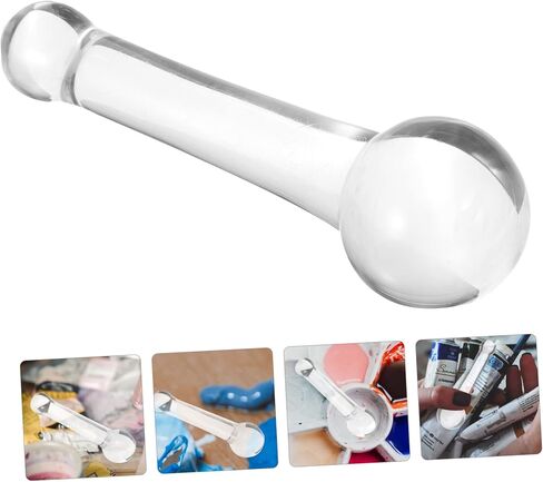 OSALADI Glass Muller for Grinding Mineral Pigments Portable Manual Paint Pestle for Artists Crystal Glass Painting Tool for Watercolor and Oil Paints for DIY Art Supplies in Saudi Arabia