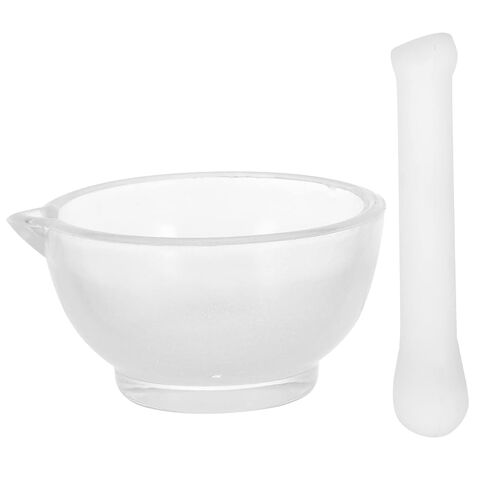 DECHOUS 1Set Glass Grind Bowl with Pestle Multifunctional Laboratory Chemistry Equipment for Medicine Pounding and Kitchen Use Design Easy to Clean in Saudi Arabia