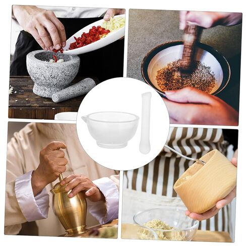 DECHOUS 1Set Glass Grind Bowl with Pestle Multifunctional Laboratory Chemistry Equipment for Medicine Pounding and Kitchen Use Design Easy to Clean in Saudi Arabia